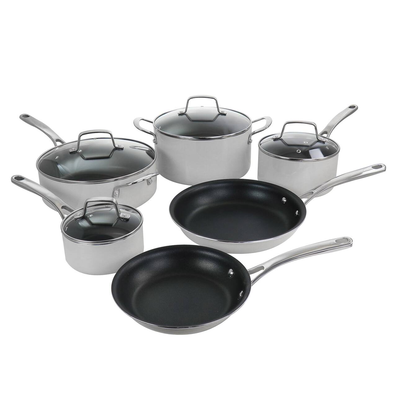 Martha Stewart 10 Piece Nonstick Hard Aluminum Cookware Set